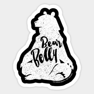 Bear Belly - White Sticker